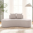 Sofa – med Kudd och Låg Ryggstöd Sängsoffa Sitssoffa – 2 199 cm – Grå