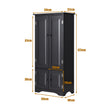 Midi – skåp Highboard Trä – 59 x 32 x 123 cm – Svart