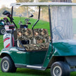 Fällbar – båtsits med lågt ryggstöd Båtstol Vadderad Helmstol – 50 x 50 x 47 cm – Kamouflage