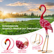 Flamingo – Decoration delad trädgårdsstaty set i – 2 – Rosa