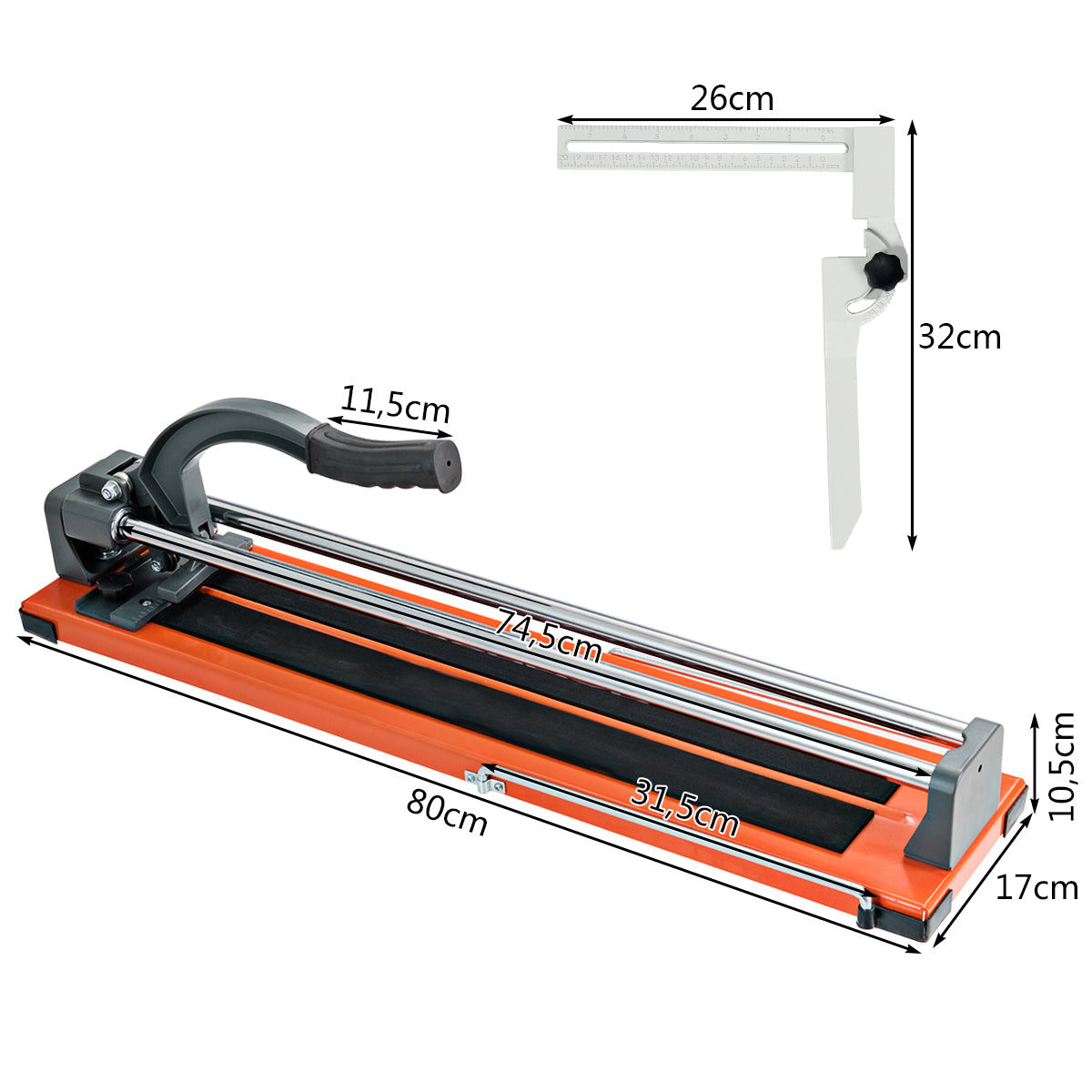 Professionell – Kakelskärare Diagonal Porslinsskärare – 40,5 cm 61 cm – Orange