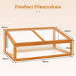 Växthus – Drivhus Trä förhöjd odlingsbädd med transparent vikbart tak – 94 x 63 x 40 cm – Orange