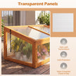Växthus – Drivhus Trä förhöjd odlingsbädd med transparent vikbart tak – 94 x 63 x 40 cm – Orange