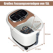 Fotbadsmassageapparat – med rullar 35-48℃ Elektriskt – Brun