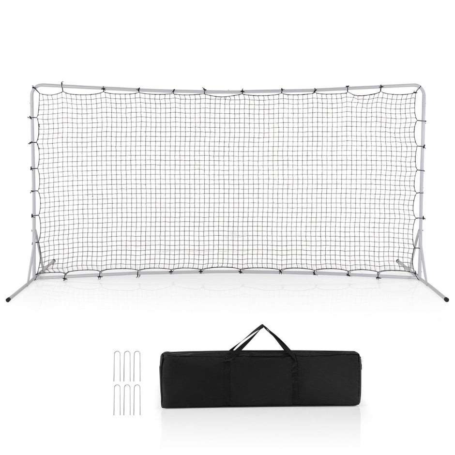 Fotbollsmål – för barn med bärväska – 372,5 x 182,5 cm – Vit