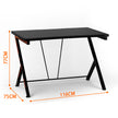Spelbord – med ergonomisk design – 116 x 75 x 77 cm 116 cm – Svart