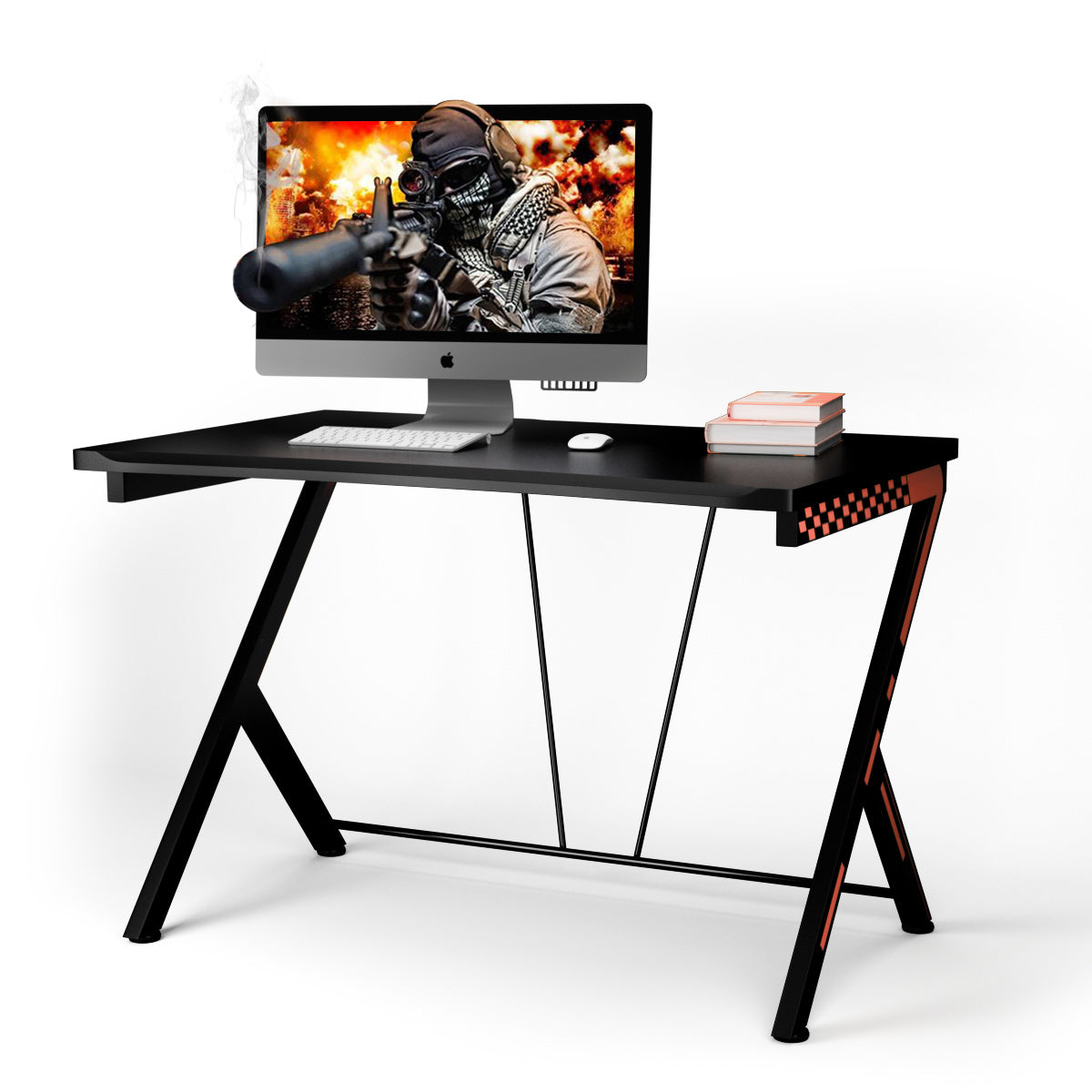 Spelbord – med ergonomisk design – 116 x 75 x 77 cm 116 cm – Svart