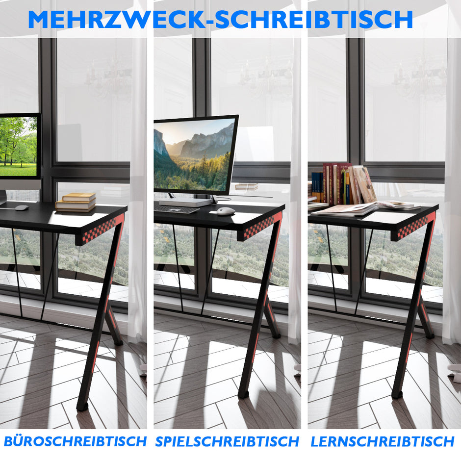 Spelbord – med ergonomisk design – 116 x 75 x 77 cm 116 cm – Svart