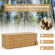 182L – Trädgårdslåda på hjul med vattentät innerväska och handtag – 127 x 50 x 45 cm – Natur