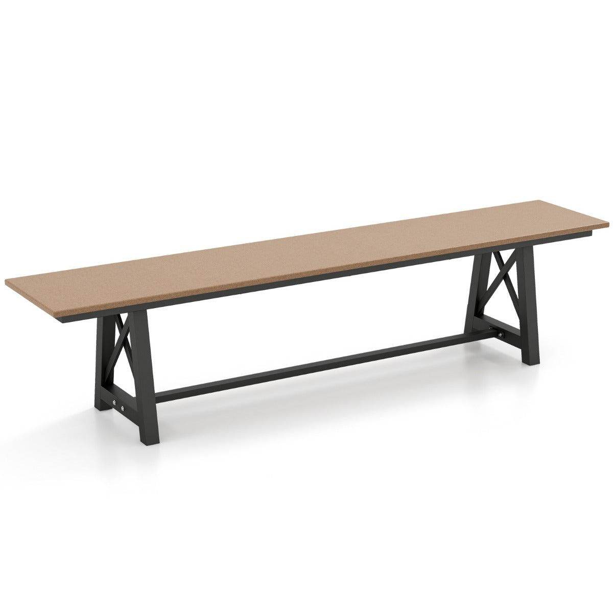 Trädgårdsbänk – väderbeständig sits lastbar upp till – 3 500 kg 183 x 35 x 41,5 cm – Brun