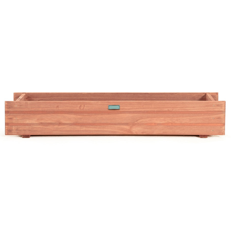 Upphöjd – trädgårdsbäddskruka gjord av granträ för – 91,5 x 18 x 16 cm – Brun