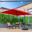 Paraply – med lutningsinställningar för trädgårdsterrasser Caféer – 3 300 x 300 x 273 cm – Vinröd