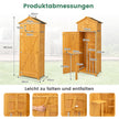 Trädgårdsbod – redskapsskåp för utomhusbruk – 75 x 50 x 180,5 cm – Natur