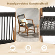 Set – med matstolar av akaciaträ armstöd, lastkapacitet upp till – 2 160 kg – Natur