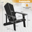 Adirondack – Chair Trädgårdsstol med Mugghållare – Svart