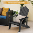 Adirondack – Chair Trädgårdsstol med Mugghållare – Svart