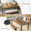 Trädgårdsbord – akaciaträ trädgårdsmatbord för personer rektangulärt uteplatsbord – 8 200 x 90 x 75 cm – Natur