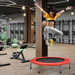 Vikbar – ministudsmatta med höjdjusterbart handtag Fitnessstudsmatta – Ø 101 cm – Röd