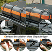 Vattentät – takbox med kapacitet för alla fordon +Orange – 600 L 132 x 100 x 43 cm – Svart