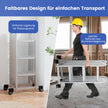 i – multifunktionsstege tillverkad av aluminiumställningsstege lastkapacitet upp – 7 1 150 kg 370,5 cm – Silver