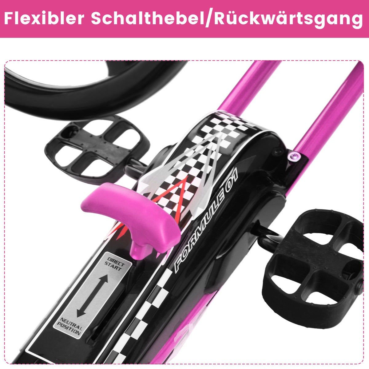Pedal – Gokart åkbil Barnbil – 98 x 59 x 61 cm – Rosa