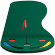 Golfputtmatta – med puttkoppar och flaggvikbar golfmatta Övningsmatta – 3 1 300 x 96 cm – Grön