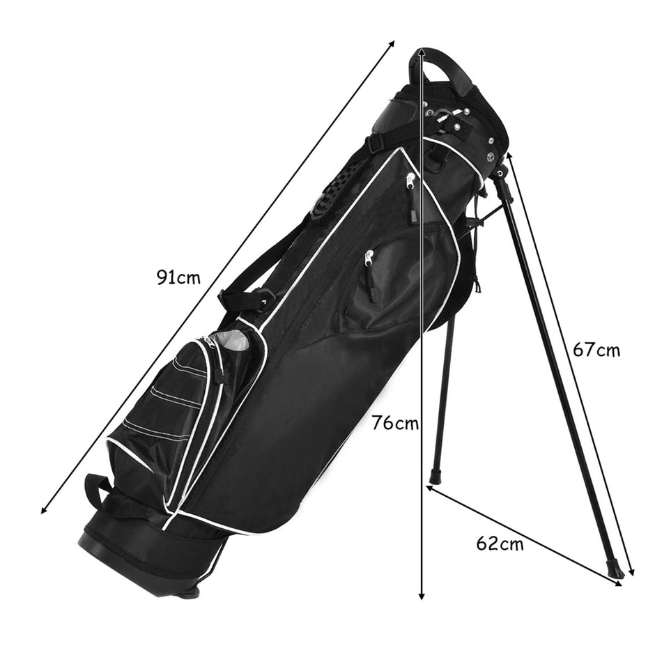 Golfbag – tum Pencil Bag Professionell åkpåse Standbag med nackstöd och bärrem – 9 – Svart