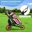 Wheel – Golf Trolley tillverkad av aluminium med paraplyhållare och T styckehållare förvaringsväska – 3 – Röd