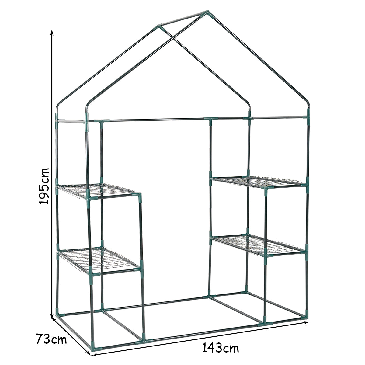 Växthusfolie – växthusväxthusväxthus tomathus – 143 x 73 x 195 cm – Genomskinlig