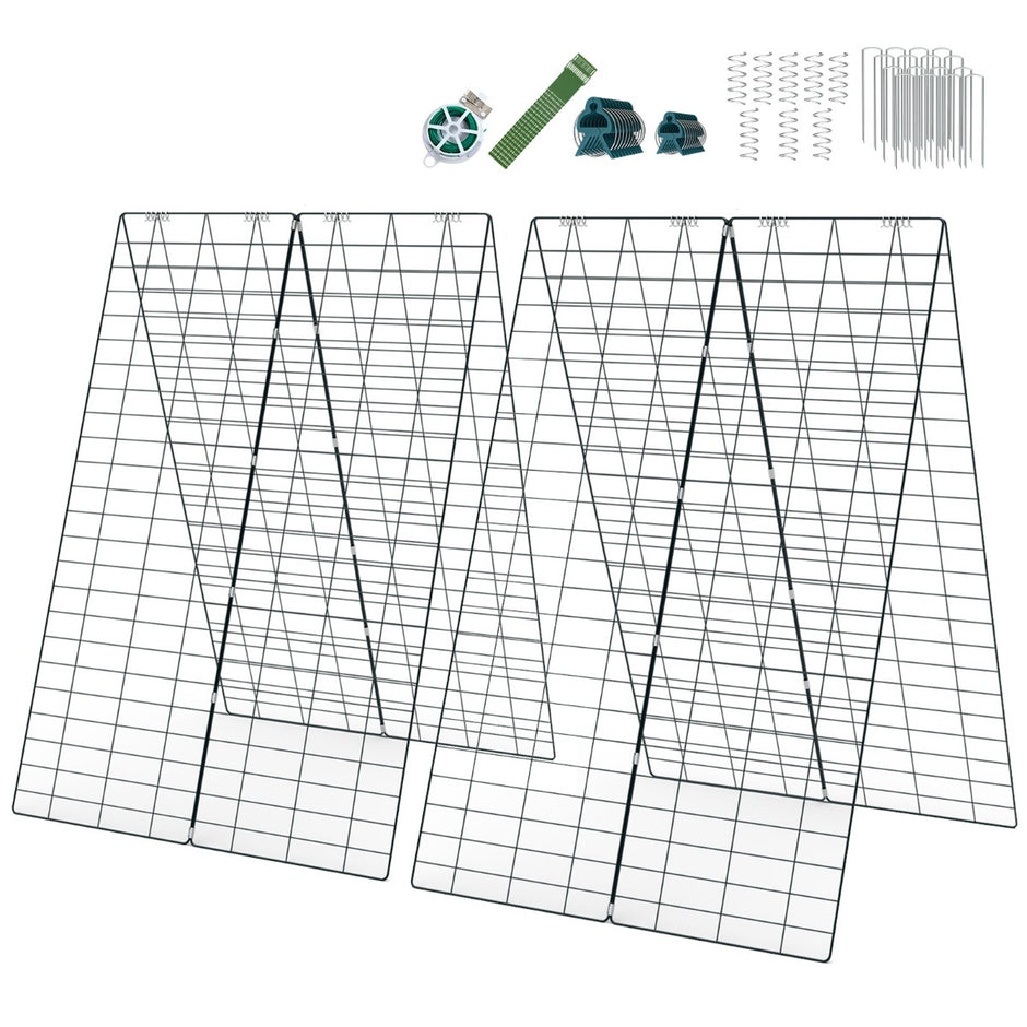 delad – trädgårdsspaljéstöd för klätterväxter – 2 122 x 86 cm – Grön