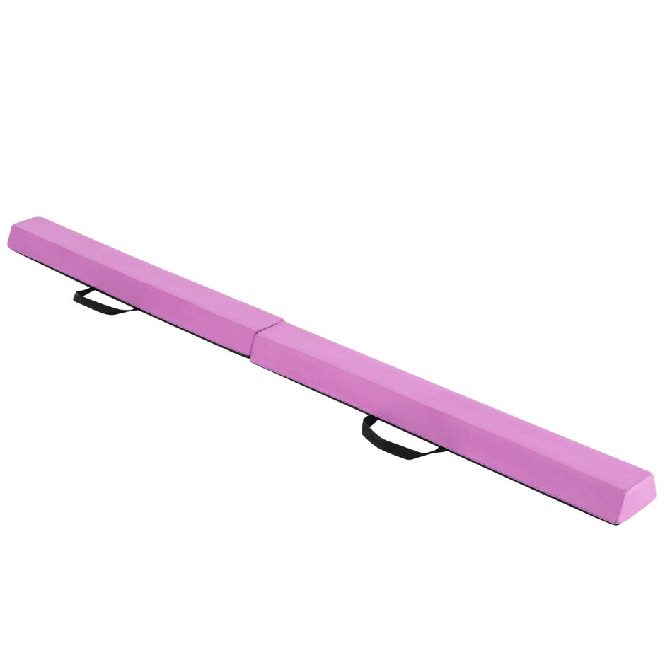 Balansbalk, – gymnastikbalk, hopfällbar, halkfri, upp till – 73 kg 210 cm – Lila
