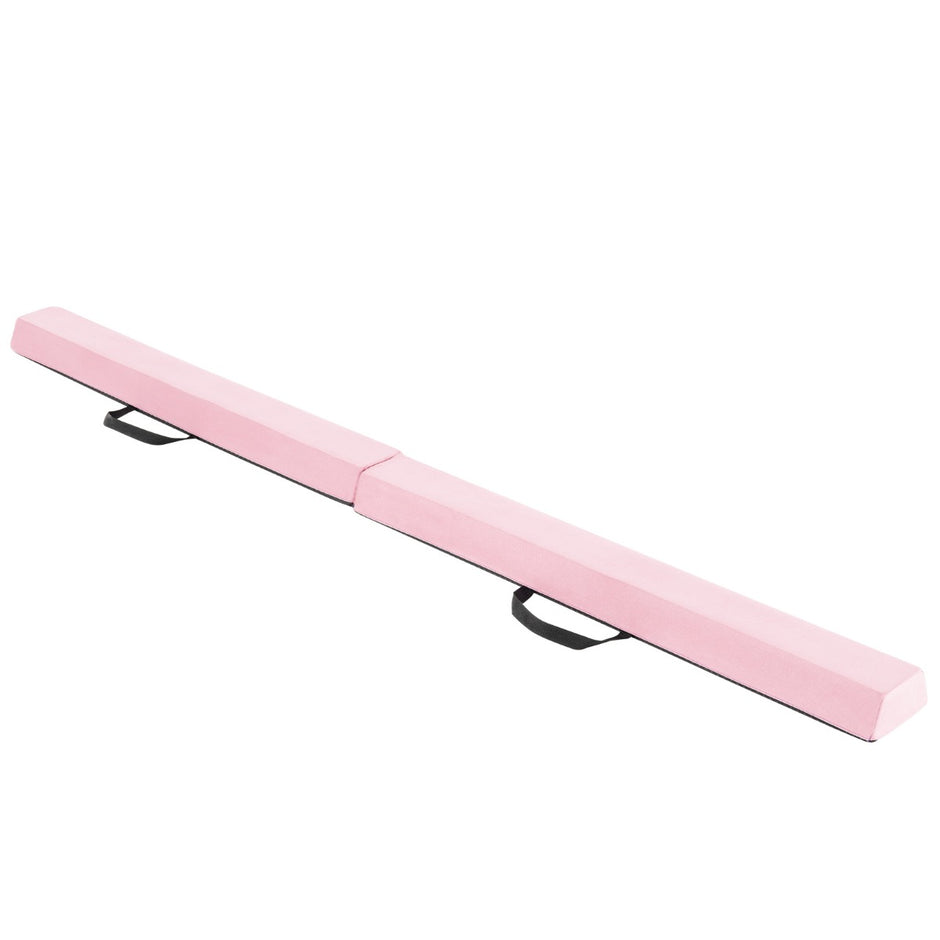 Balansbalk, – gymnastikbalk, hopfällbar, halkfri, upp till – 73 kg 210 cm – Rosa