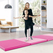 Mjuk – golvmatta av konstläder med klätterfäste och bärhandtag – 300 x 117 x 5 cm – Rosa