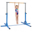 Gymnastikstång – horisontell Barrstång med stegs höjdjustering från – 12 85-145 cm – Blå