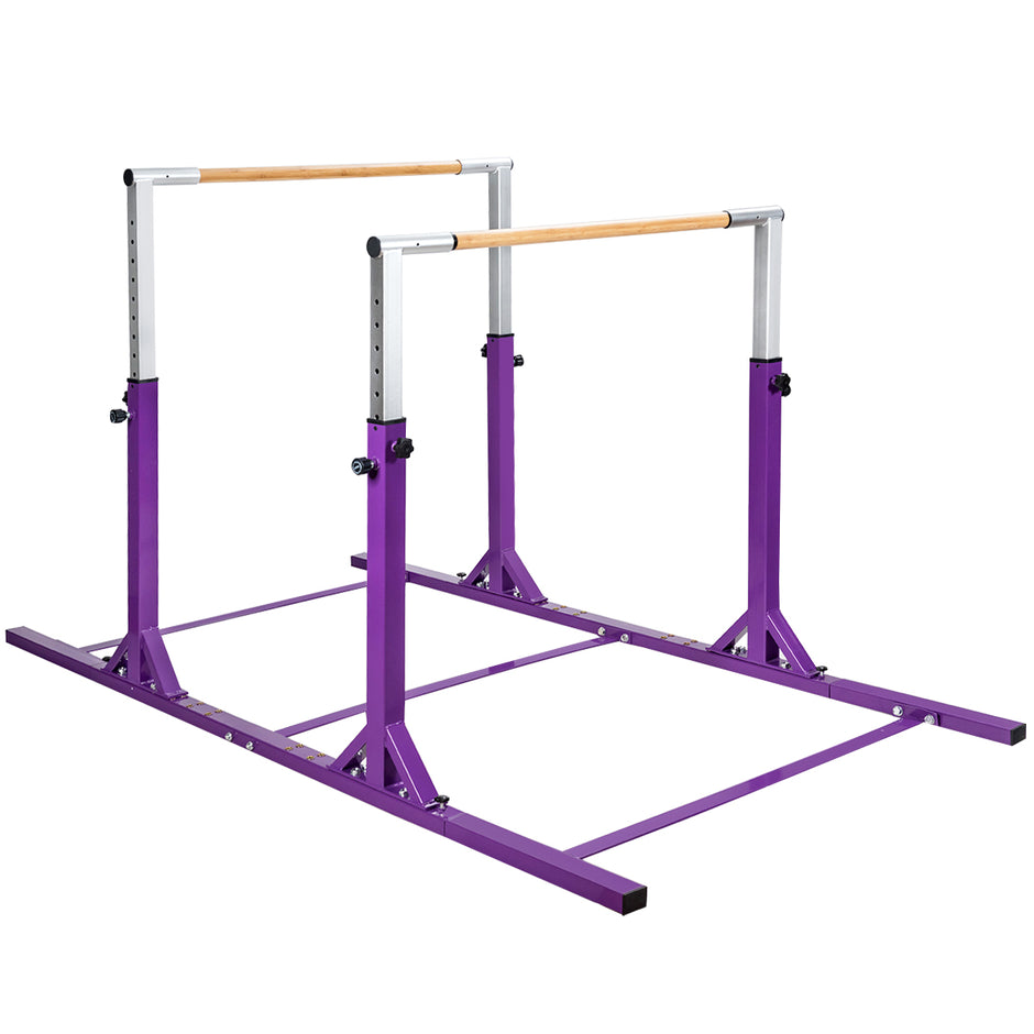 Gymnastikstänger – horisontell stång med justerbar bredd – 250 x 132 x 140 cm – Violett
