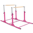 Gymnastikstänger – horisontell stång med justerbar bredd – 250 x 132 x 140 cm – Rosa