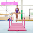 Gymnastikstänger – horisontell stång med justerbar bredd – 250 x 132 x 140 cm – Rosa