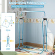 Barn – gymnastikstång höjdjusterbar vikbar rekstång träningsstång Bärkapacitet upp till – 90-130 cm 70 kg – Blå