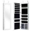 Smyckesskåp – Hängande Sipegelskåp med LED belysning – 36,5 x 11,5 x 120 cm – Vit