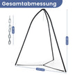 Hängstolsram – med stativram för hängande upp till lastkapacitet – 200 kg 200 x 218 cm – Svart