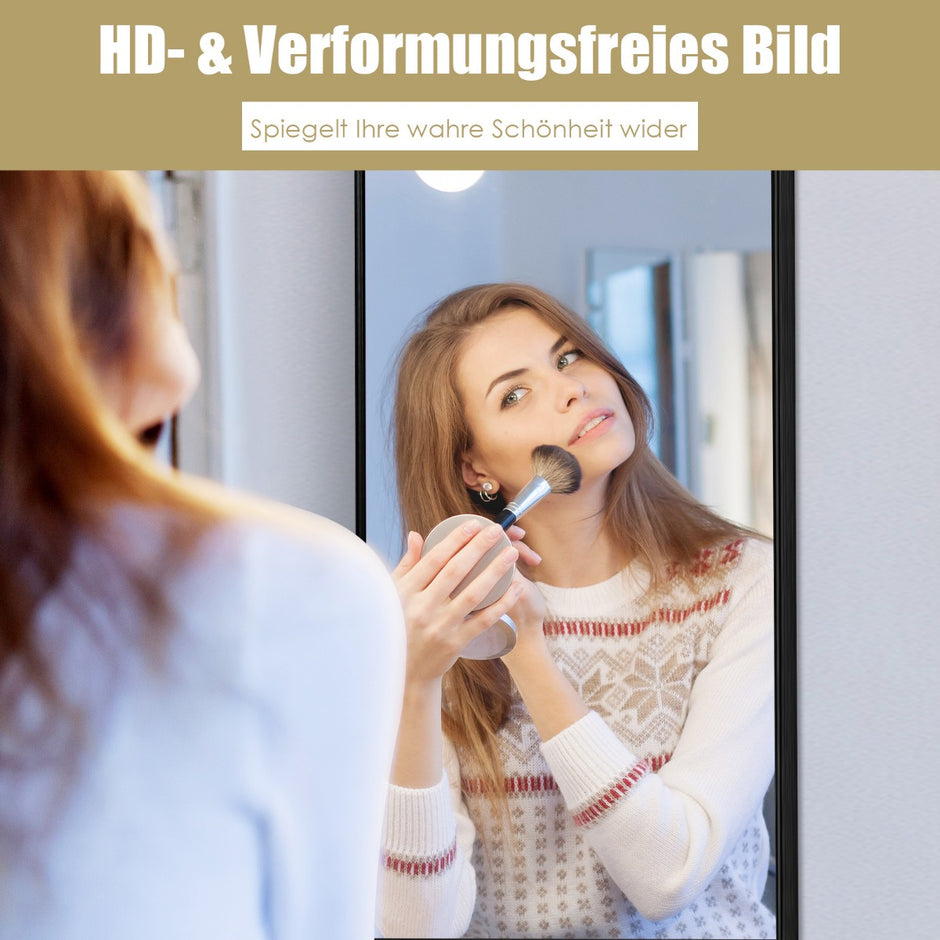 Hängspegel – Hellängdsspegel med ram – 120 x 37 x 2 cm – Svart
