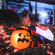 Uppblåsbar – Halloween spindel med pumpa och roterande LED lampor Skrämmande – Svart