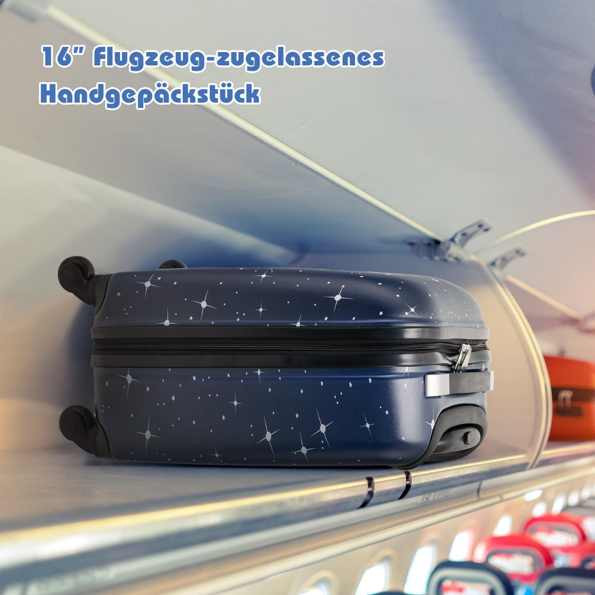 delat – set Barnbagageset tums rullande resväska med ryggsäck och nackkudde bagagelapp lunchlåda – 5 16 – Svart