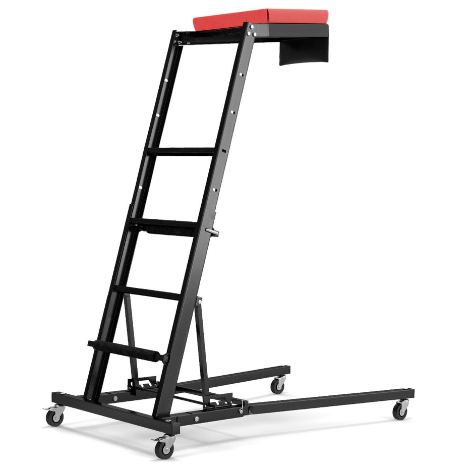 Hopfällbar – billyft med justerbar höjd och växlad bilmotorlyft – 114,5-168 cm 3 – Svart