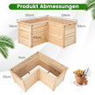 Upphöjd – bädd Träkruka för balkong Trädgårdsterrass Blomlåda Naturlig – 120 x 120 x 63 cm – Natur