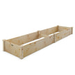 Upphöjd – träsäng utomhus träkruka för grönsaker Naturlig – 240 x 60 x 25 cm
