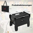 i – kolgrill och gasgrill bärbar eldstad med rostfritt stål galler bärväska – 2 1 – Svart