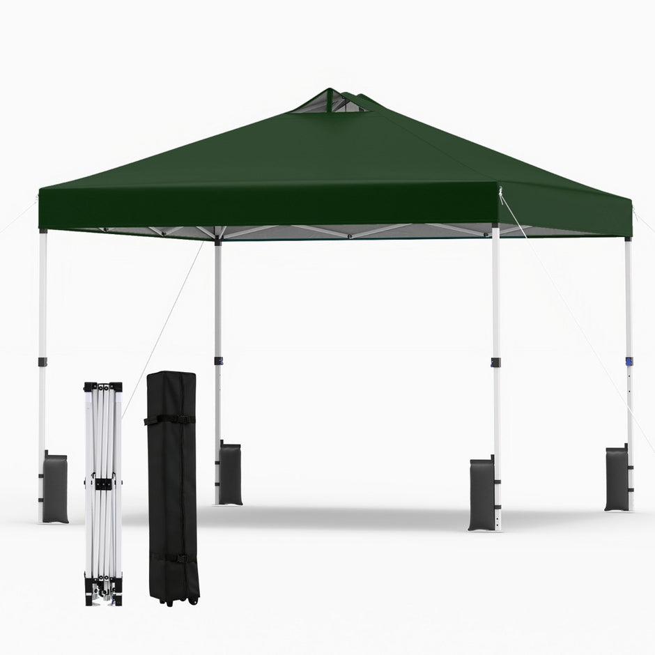 Pop – up paviljong med sandsäckar och markpinnar rep Fällbar – 4 3 x 3 m – Grön