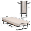 Bärbar – gästsäng på hjul med memory foam madrass Ljus tillverkad i Italien Ursprung: – 80 x 190 x 33 cm – Beige