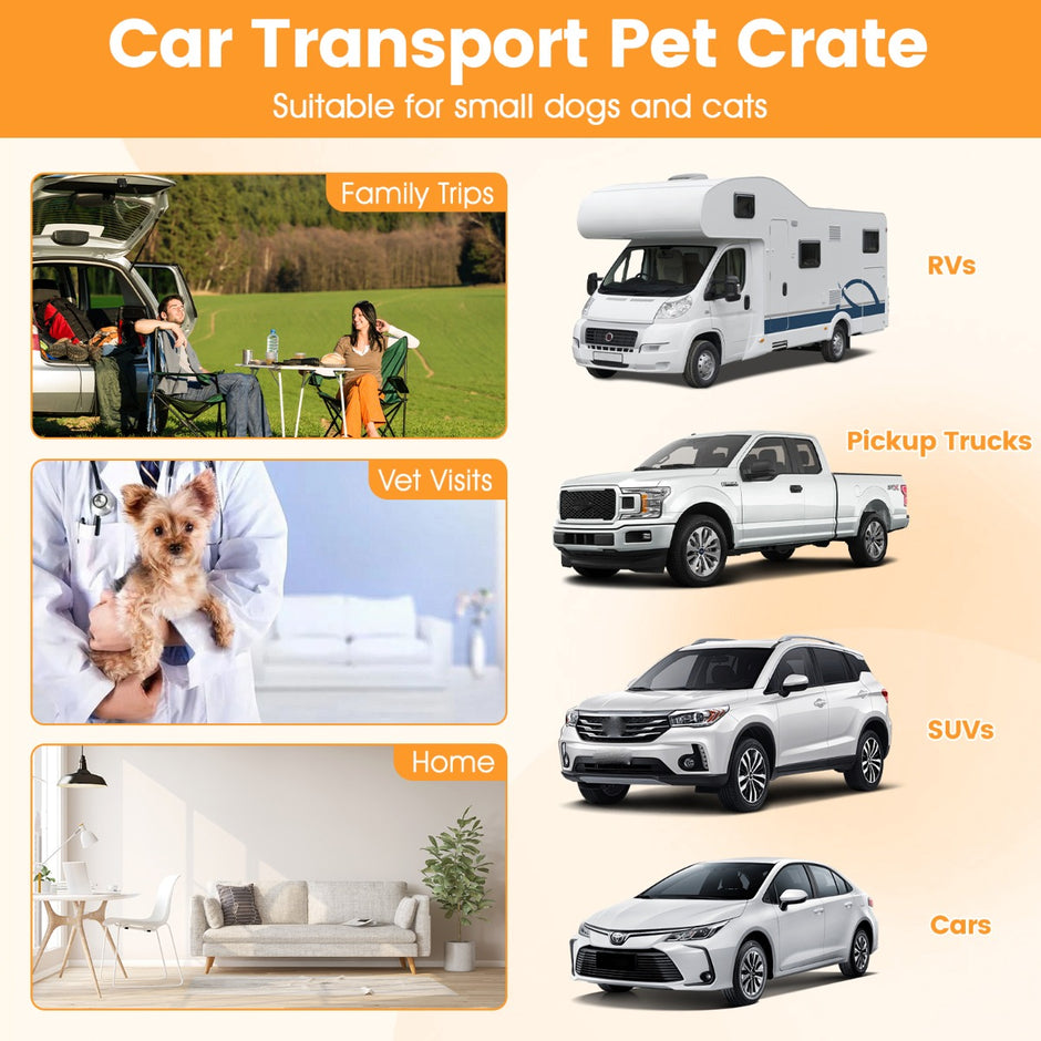 Hundtransportlåda – Med Låsbart Dörr Och Avtagbar Skiljevägg Aluminium Hundbur – 69,5 x 54 x 50,5 cm – Svart och silver